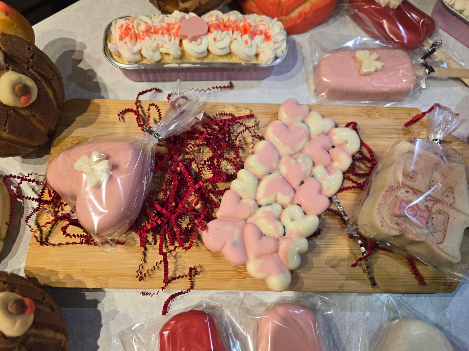 An assortment of valentines treats